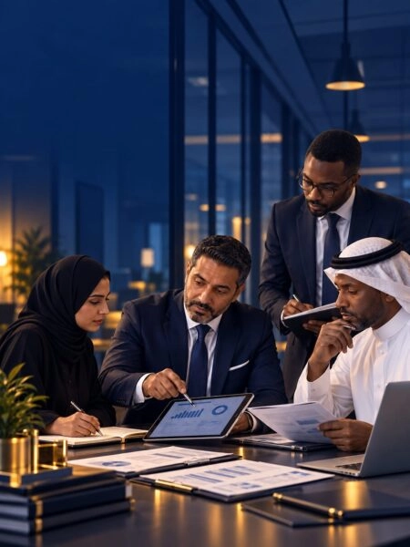 فريق أيان يجري عملية تدقيق وتقييم مؤسسي لعميل في قطر